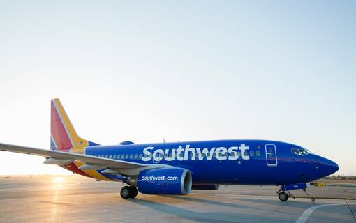 Southwest Airlines in climb